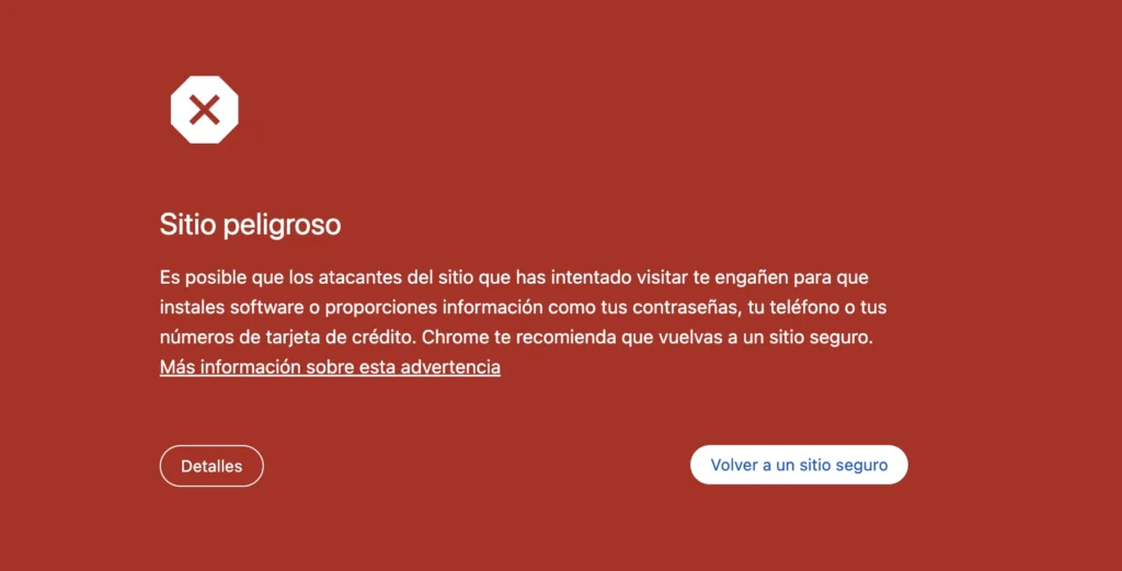 Advertencia de phishing